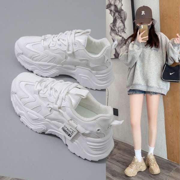 Fashion New Korean Version Ins Thick Soled Shoes Female Students Casual Sports Shoes - Image 2