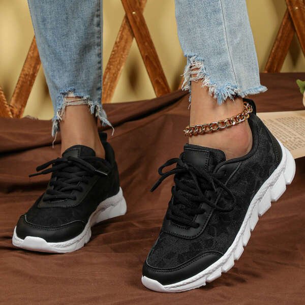 White shoes breathable lightweight casual sports women's shoes soft soled running shoes - Image 4