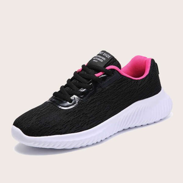 White shoes breathable lightweight casual sports women's shoes soft soled running shoes - Image 10