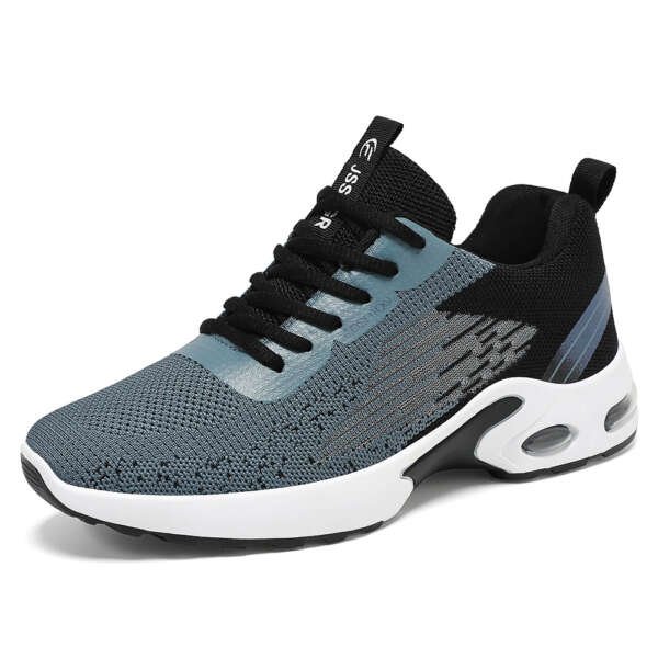 Men's Summer New Flyknit Air Cushion Shoes Cross border Men's Shoes Casual Shoes Sports Shoes Breathable Running Shoes - Image 5