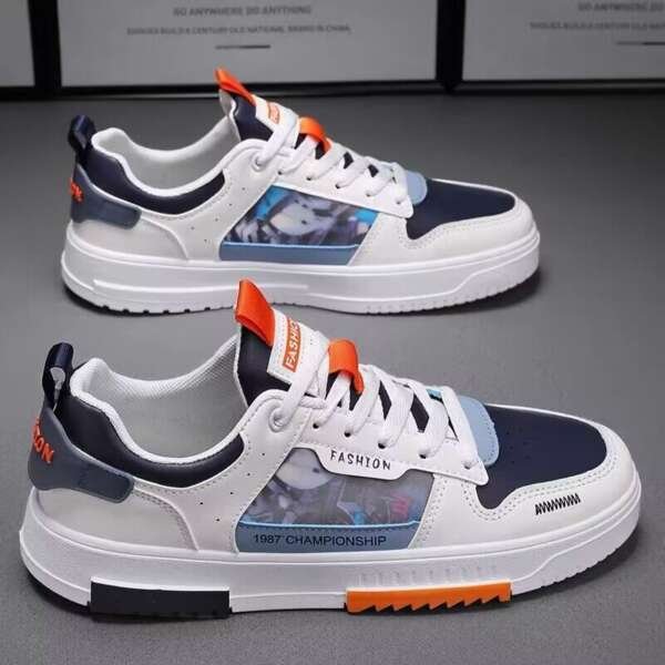 Breathable white shoes for men and students sports and leisure board shoes - Image 7