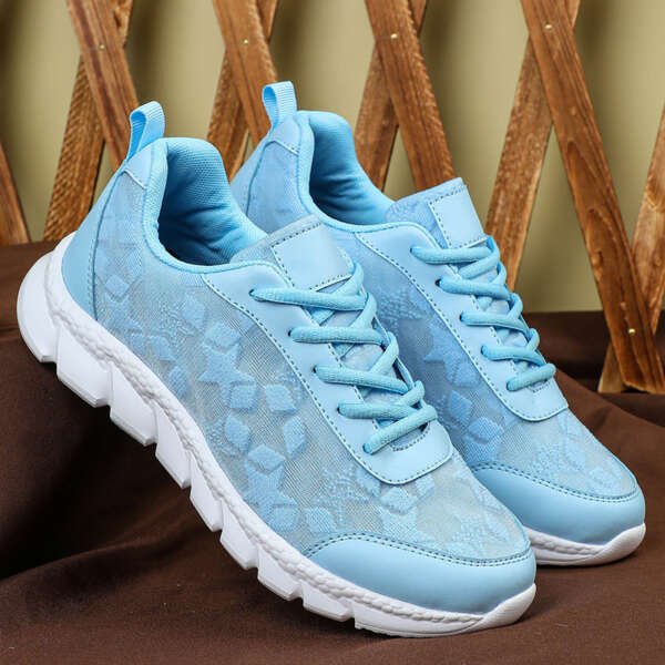 White shoes breathable lightweight casual sports women's shoes soft soled running shoes - Image 8